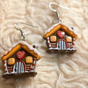 Gingerbread House Holiday Earrings